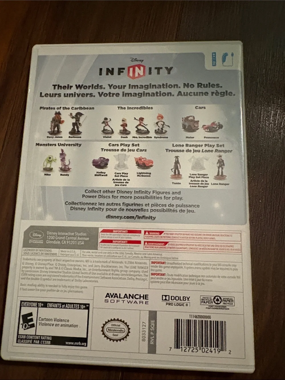 Disney Infinity Wii Video Game - White, Red, Blue